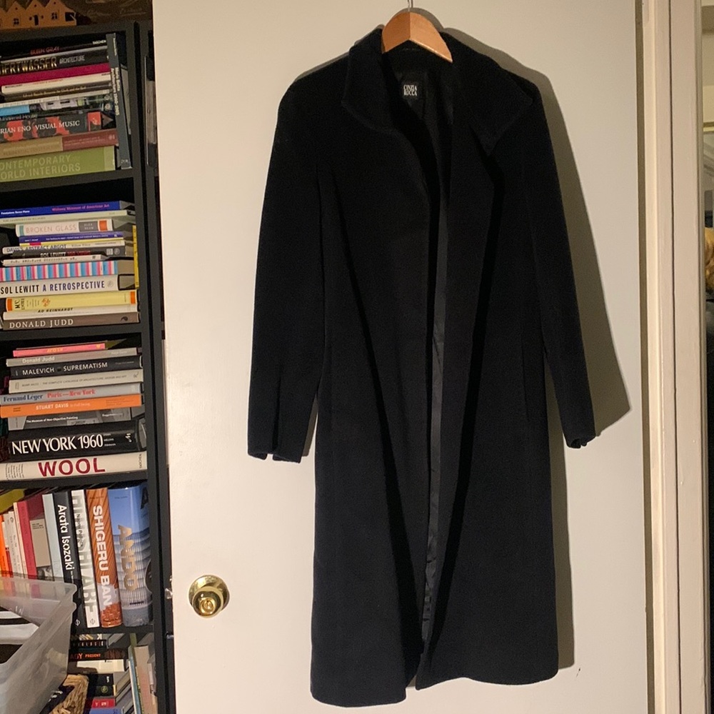 Black Italian Classic Wool Long Coat